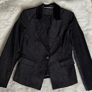 Black velvet blazer